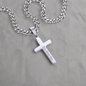 To My Grandson Cuban Chain Cross Necklace