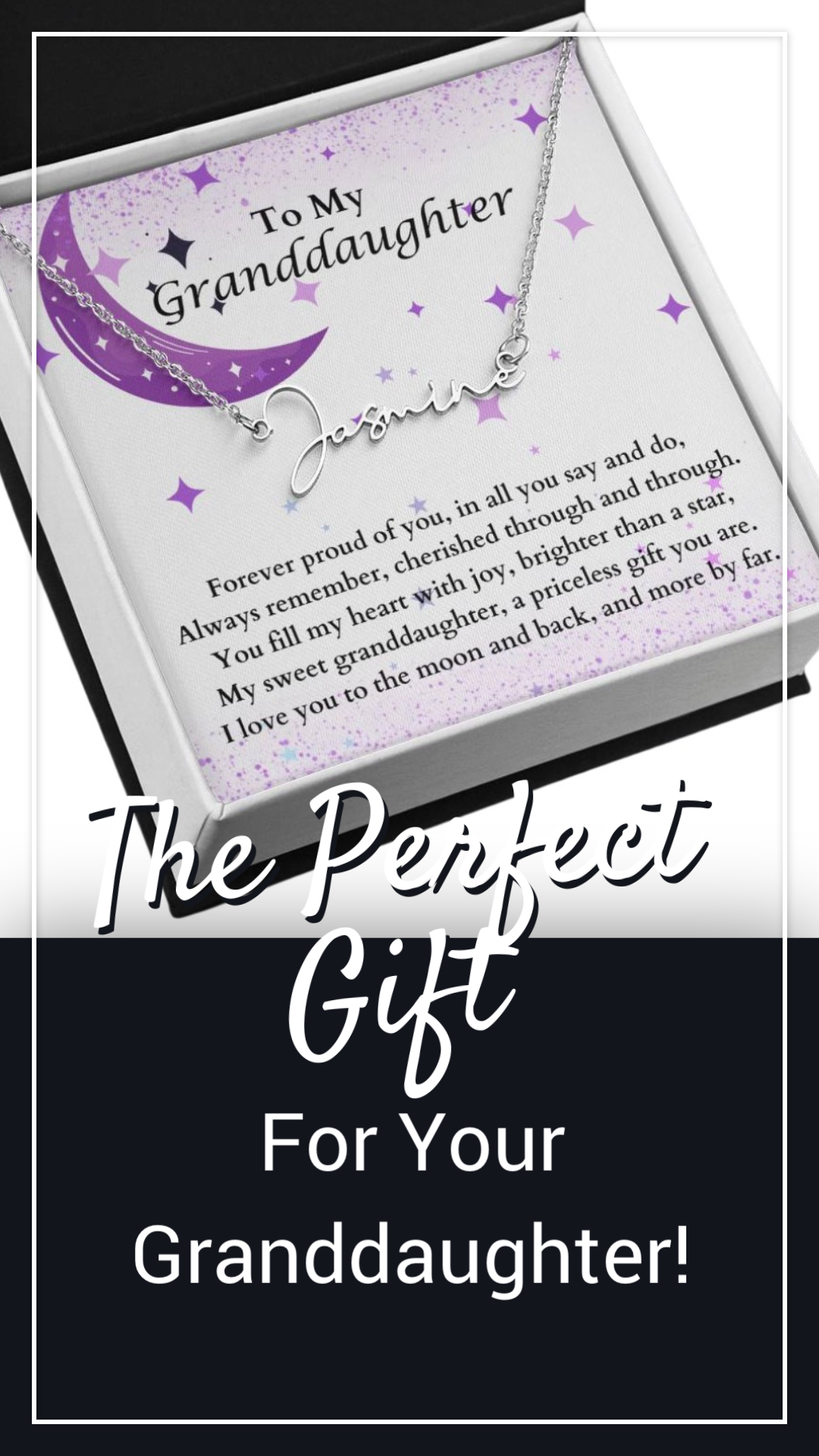 Proud Grandparent Signature Name Necklace