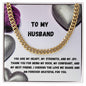 To My Husband Cuban Link Chain