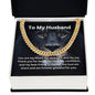 "To My Husband" Cuban Link Chain