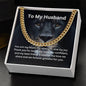 "To My Husband" Cuban Link Chain