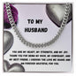 To My Husband Cuban Link Chain