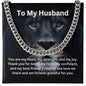"To My Husband" Cuban Link Chain