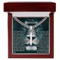 To My Grandson Cuban Chain Cross Necklace
