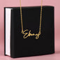 To My Daughter Signature Name Necklace
