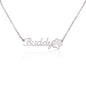 Paw Print Name Necklace