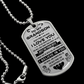 To My Grandson Dog Tag Necklace