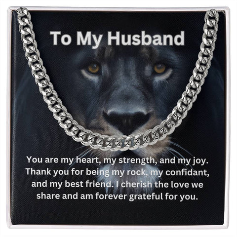 "To My Husband" Cuban Link Chain