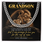 To My Grandson Cuban Link Chain
