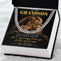 To My Grandson Cuban Link Chain