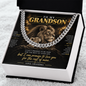 To My Grandson Cuban Link Chain – A Grandmother's Promise