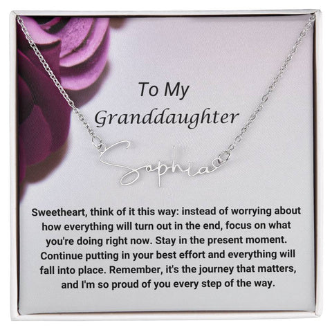 Grandma's Love: Personalized Signature Name Necklace!