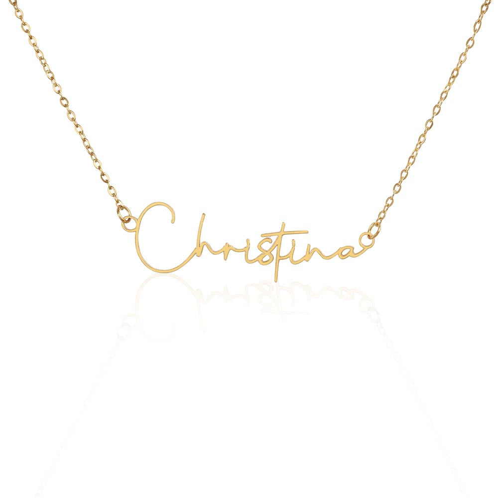 To My Soulmate Signature Name Necklace