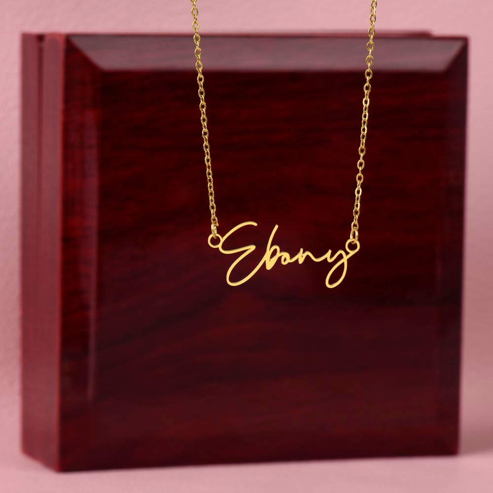 To My Daughter Signature Name Necklace