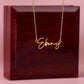 To My Granddaughter Signature Name Necklace