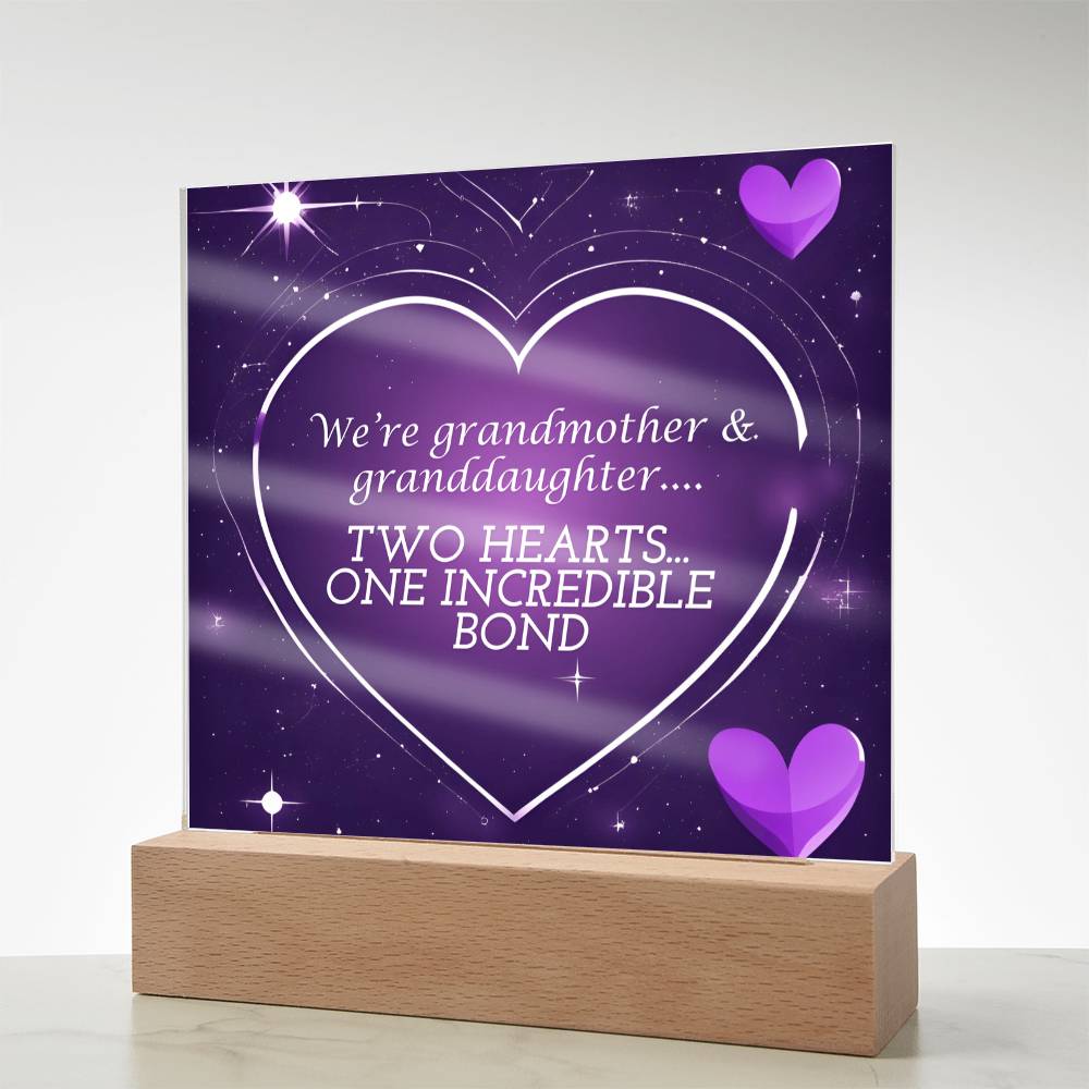 Grandmother & Granddaughter Bond Acrylic Plaque