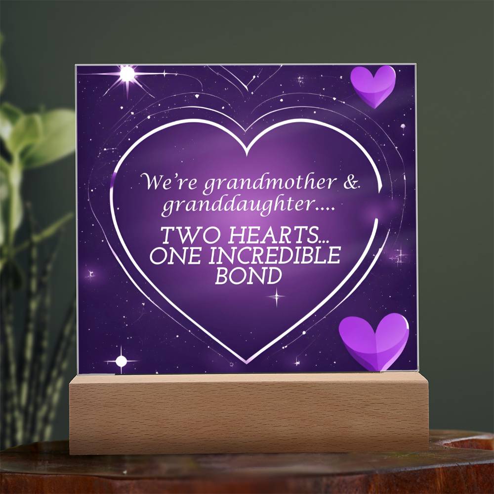 Grandmother & Granddaughter Bond Acrylic Plaque