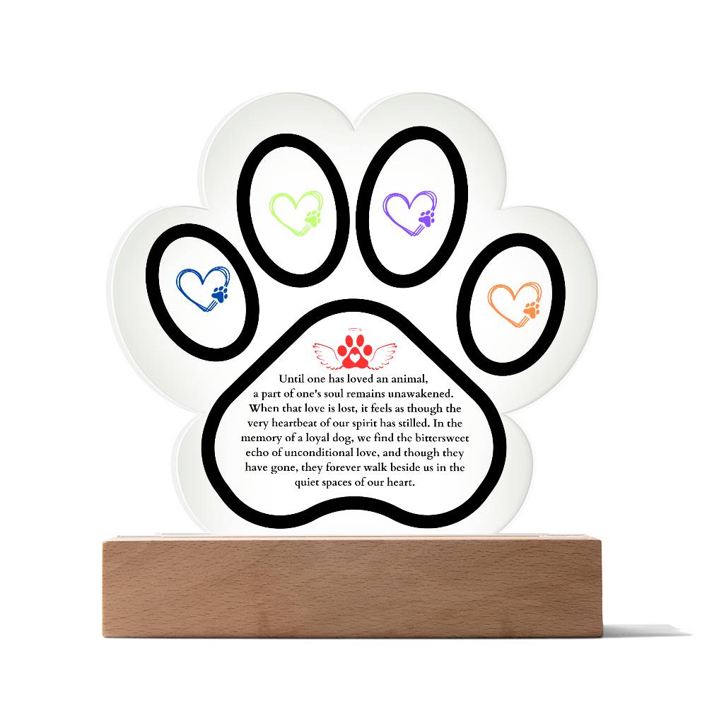 Dog Print Acrylic Plaque