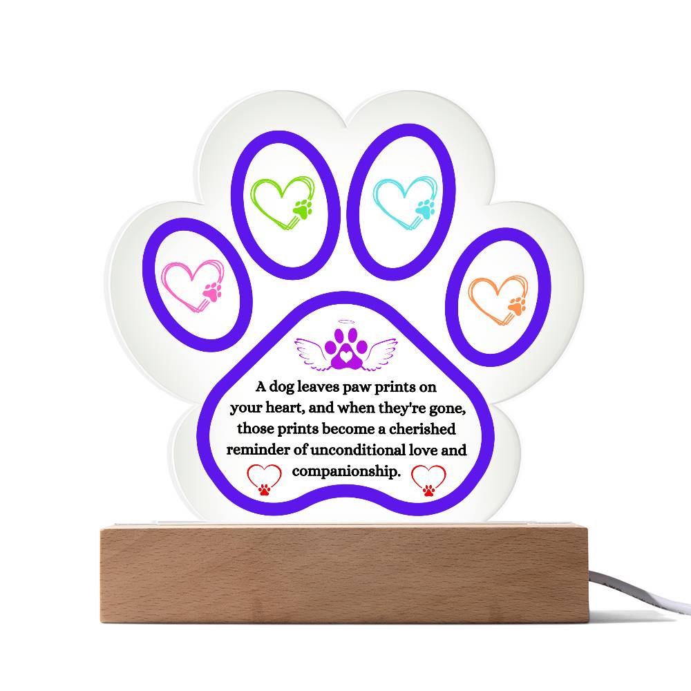 Paw Print Acrylic Plaque