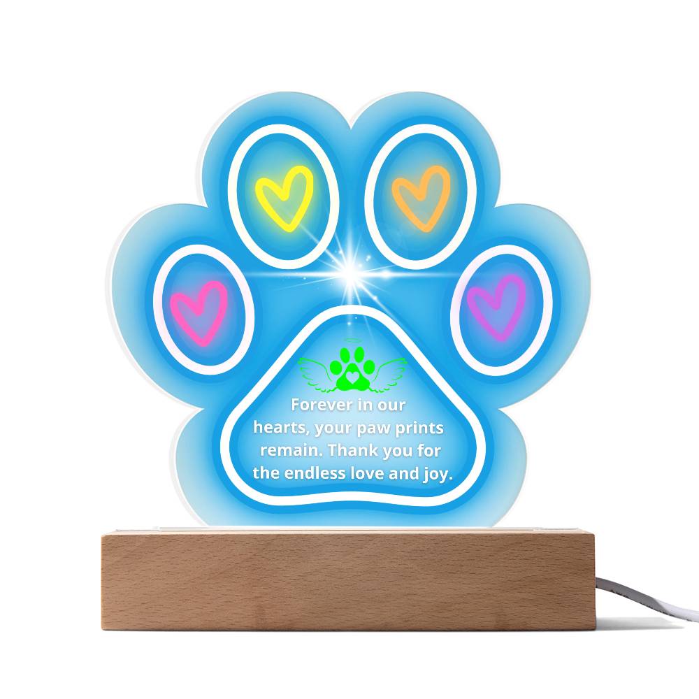 Printed Paw Acrylic Plaque