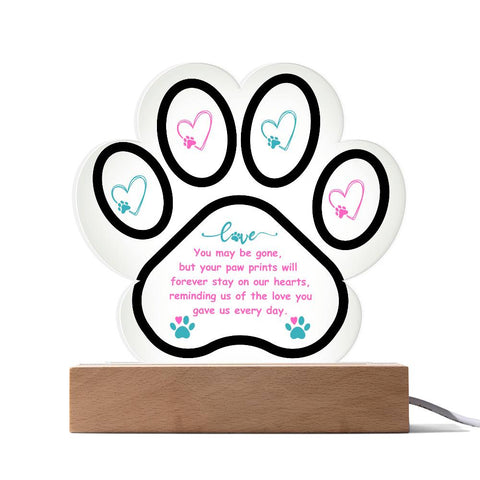 Dog Paw Acrylic Plaque