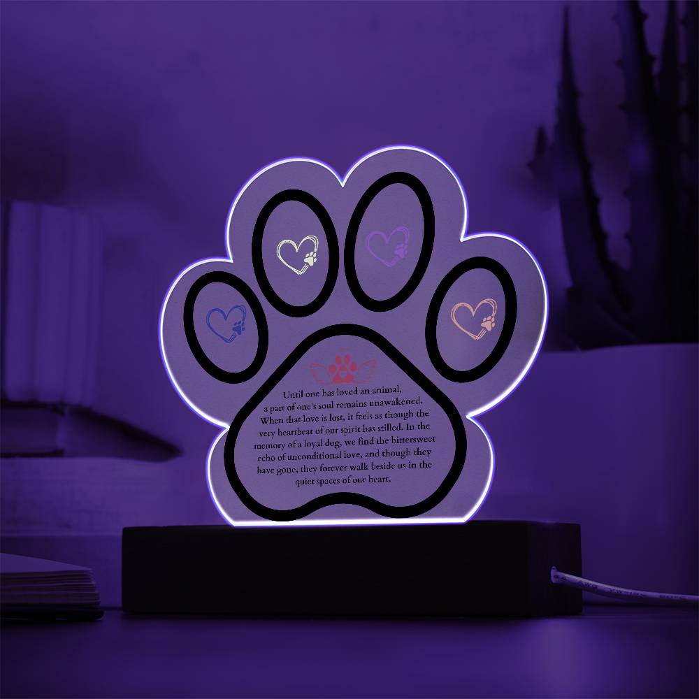 Dog Print Acrylic Plaque