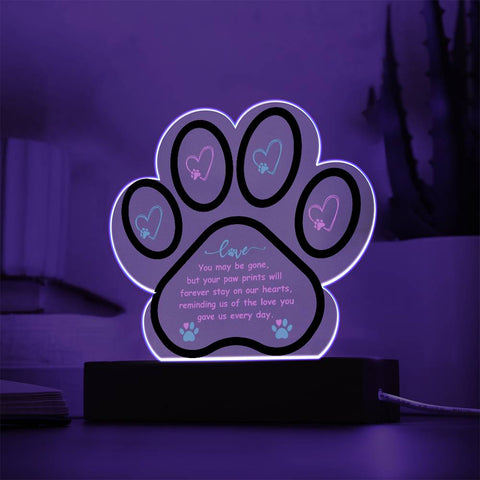 Dog Paw Acrylic Plaque