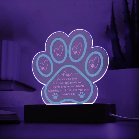 Acrylic Paw Print Plaque