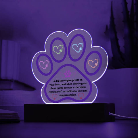 Paw Print Acrylic Plaque