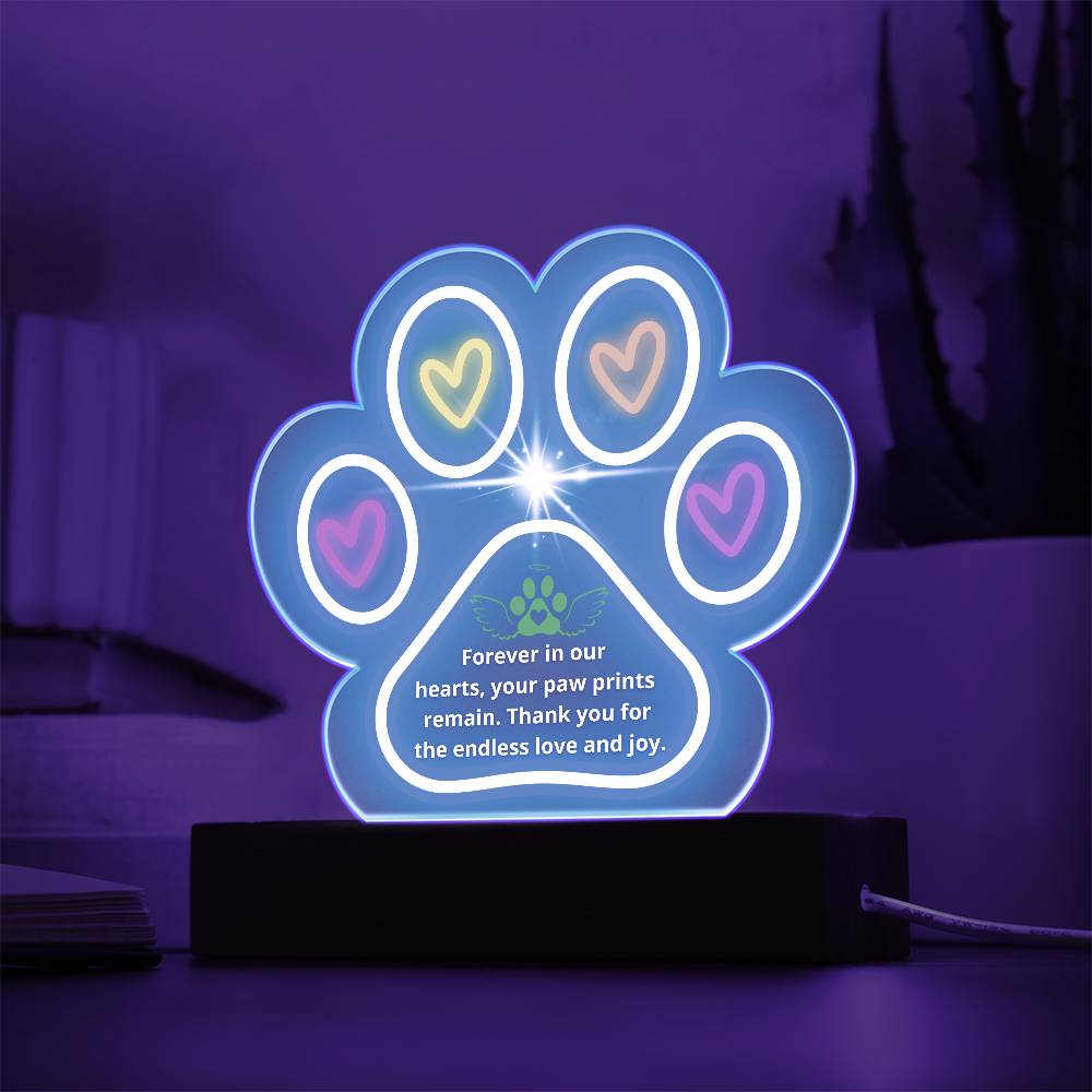 Printed Paw Acrylic Plaque