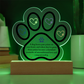 Dog Paw Print Acrylic Plaque