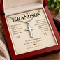To My Grandson Cross Necklace