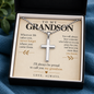 To My Grandson Cross Necklace