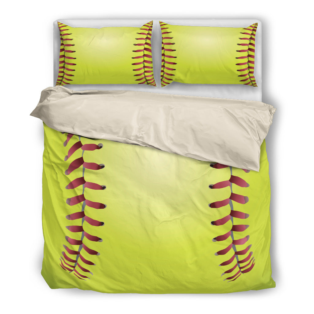 Softball Lovers Duvet Cover and Pillow Case Set