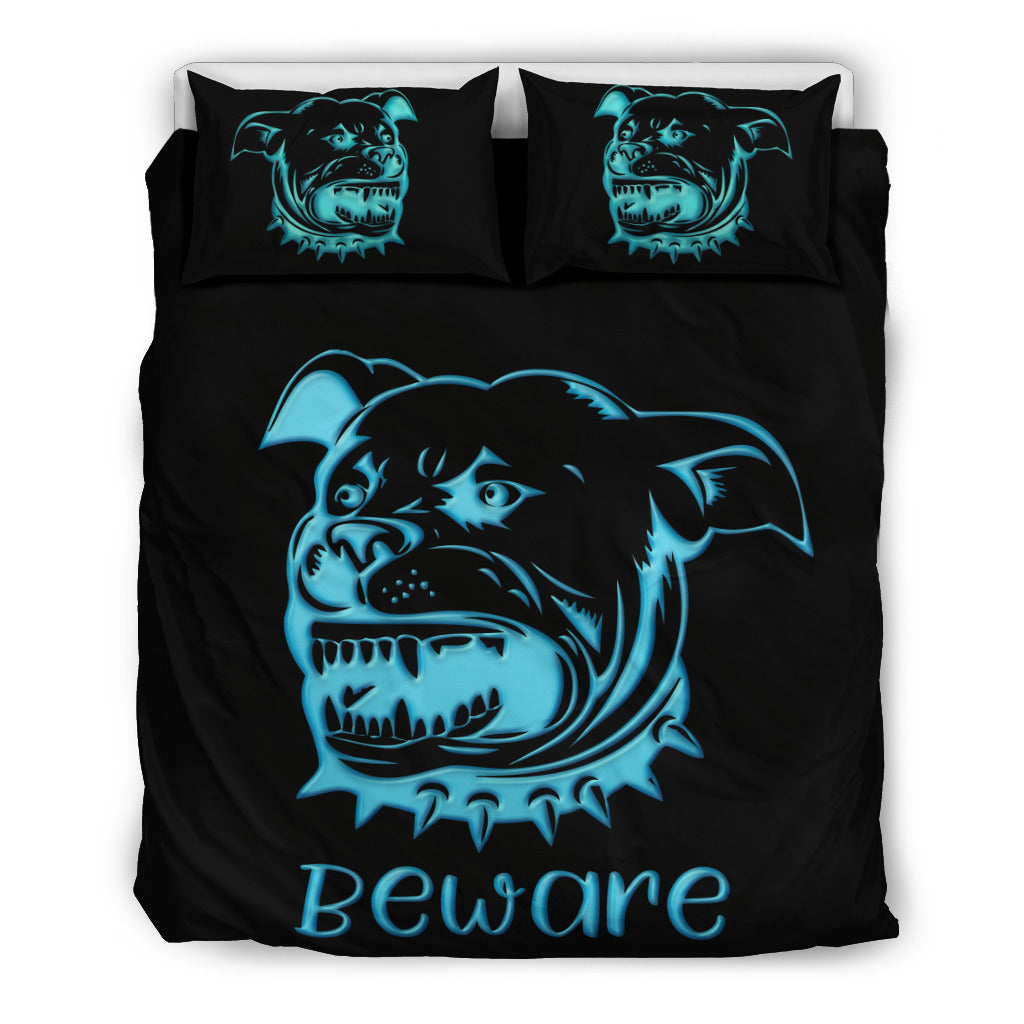 Beware of Pitbull Bedding Set