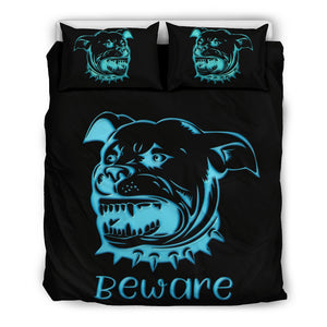 Beware of Pitbull Bedding Set