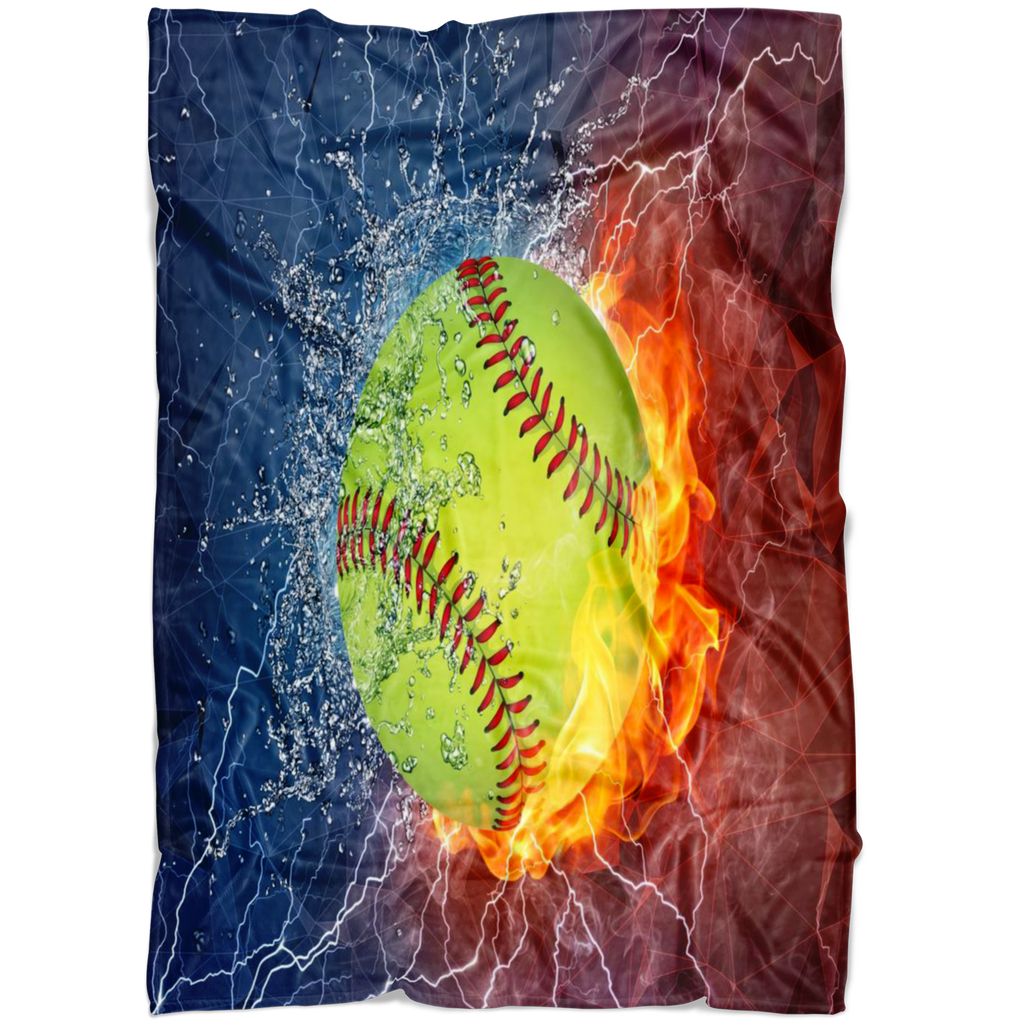 Softball Fleece Blanket