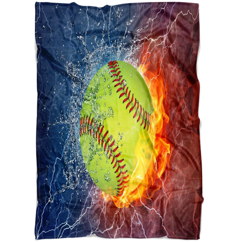 Softball Fleece Blanket