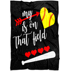 My Heart Softball Blanket
