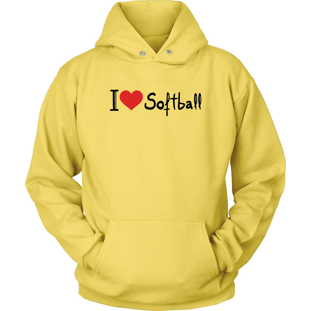 I Love Softball Hoodie