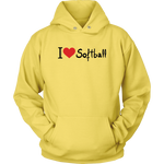 I Love Softball Hoodie