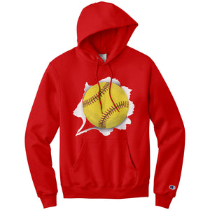 Softball Logo Champion Hoodie