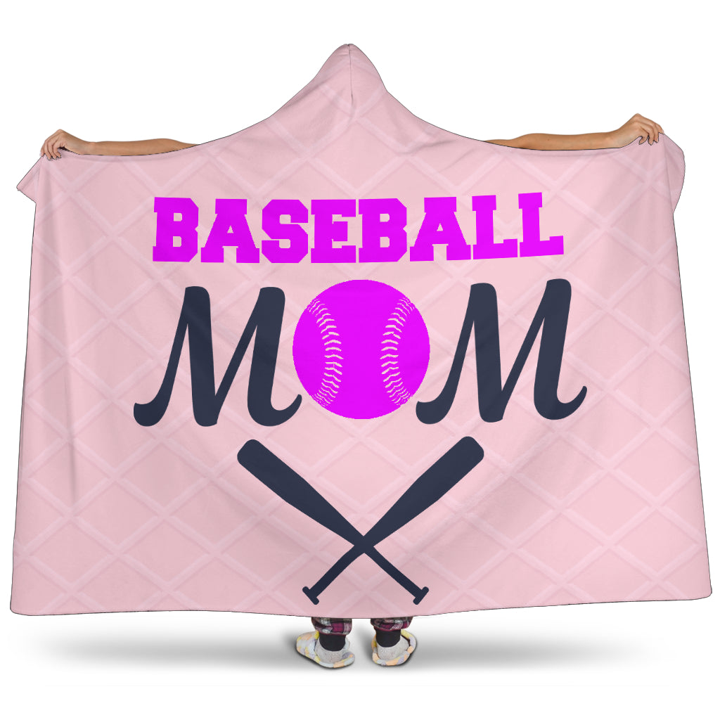 Baseball Mom Hooded Blanket