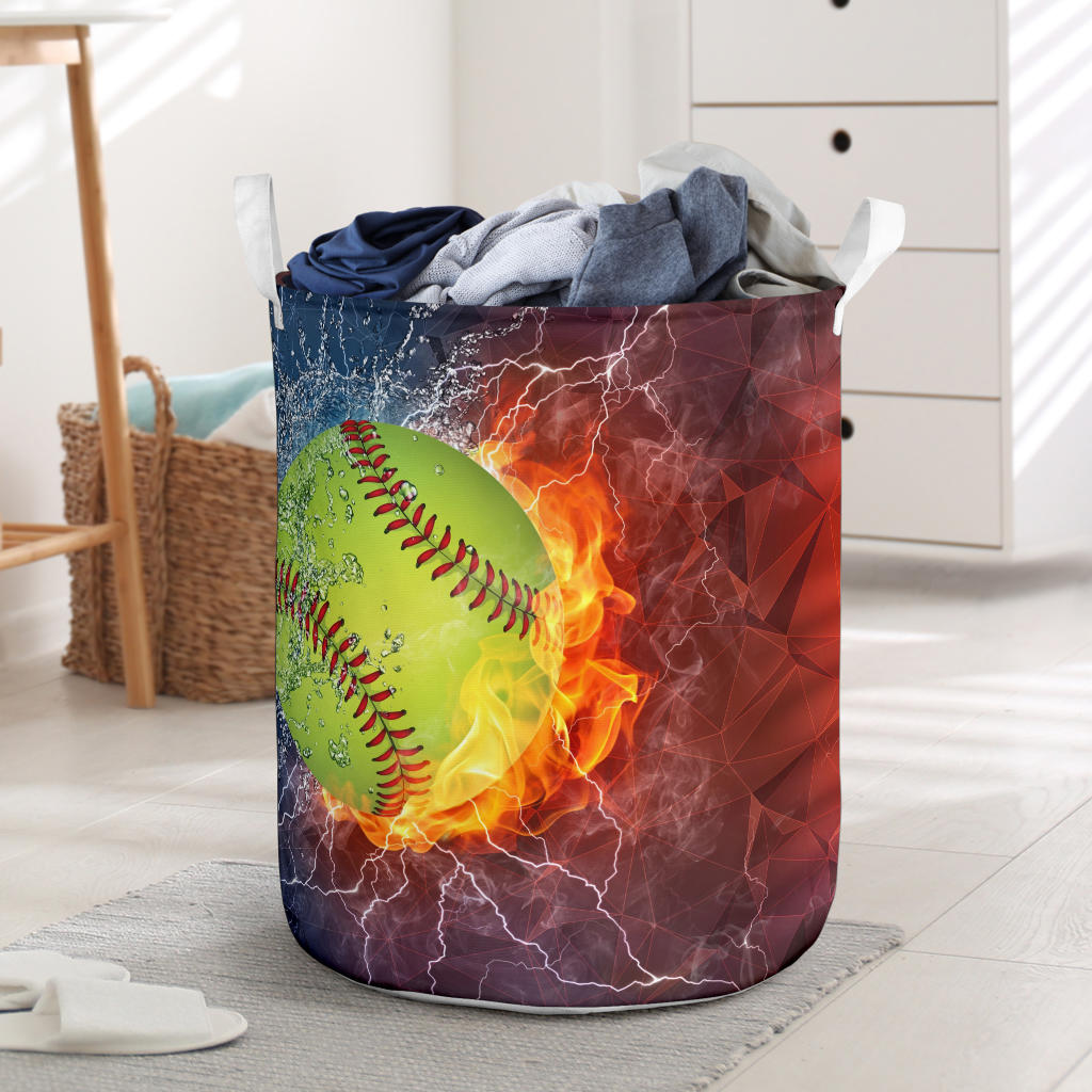 Softball Lovers Laundry Basket