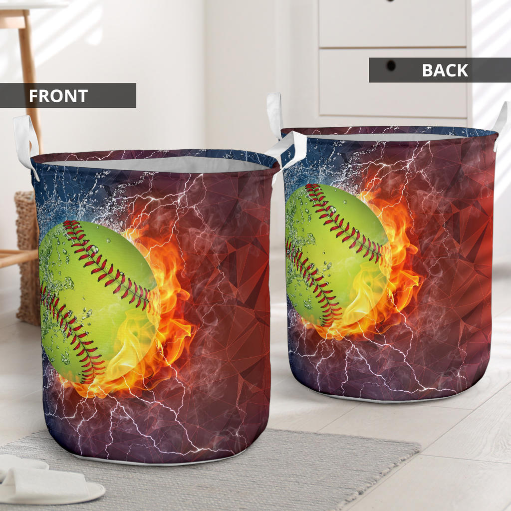 Softball Lovers Laundry Basket