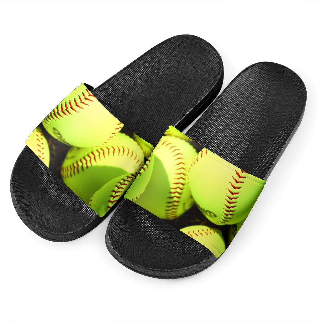 Baseball Repwell® Slide Sandals - Ball and Number Reflected