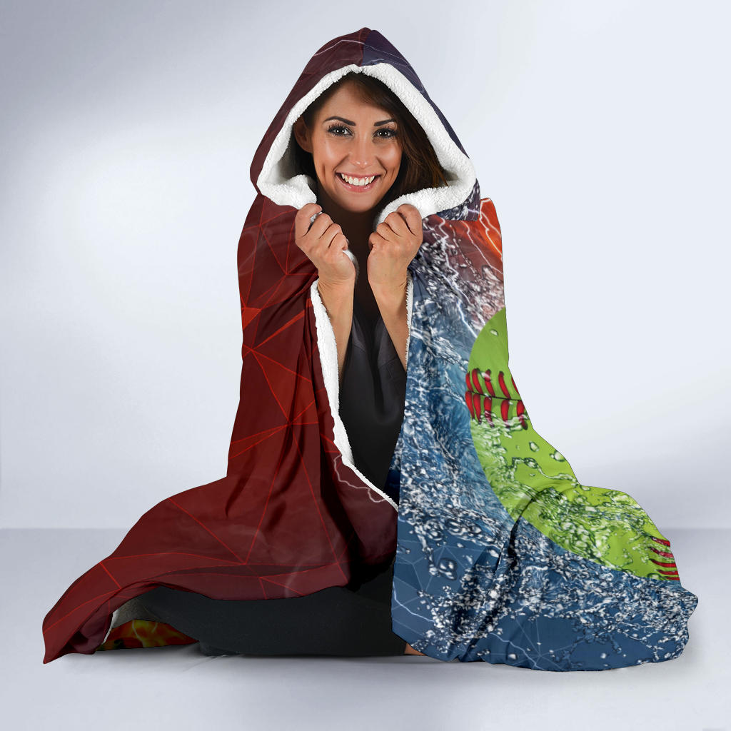Softball Lovers Hooded Blanket