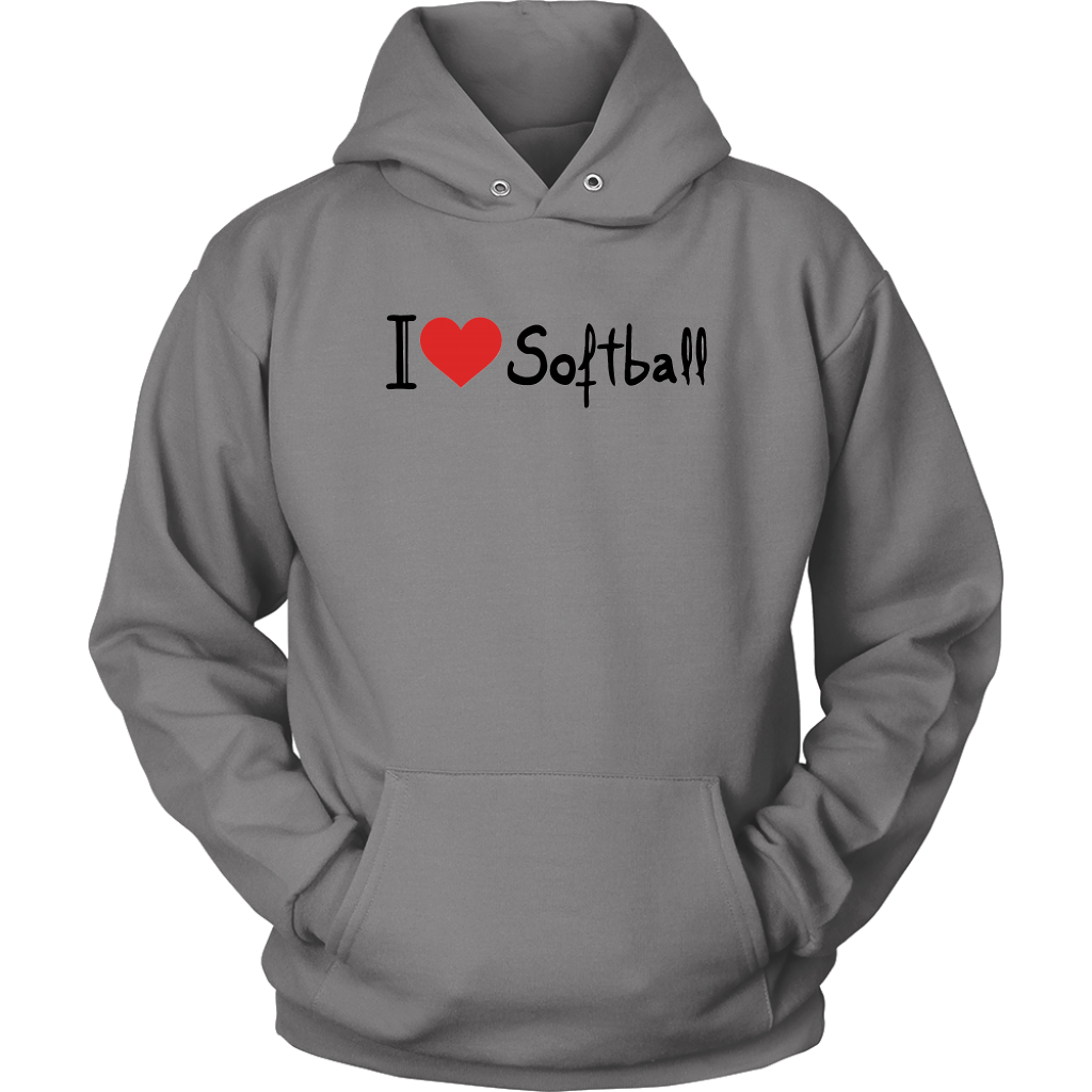 I Love Softball Hoodie