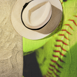 Softball Beach Towel