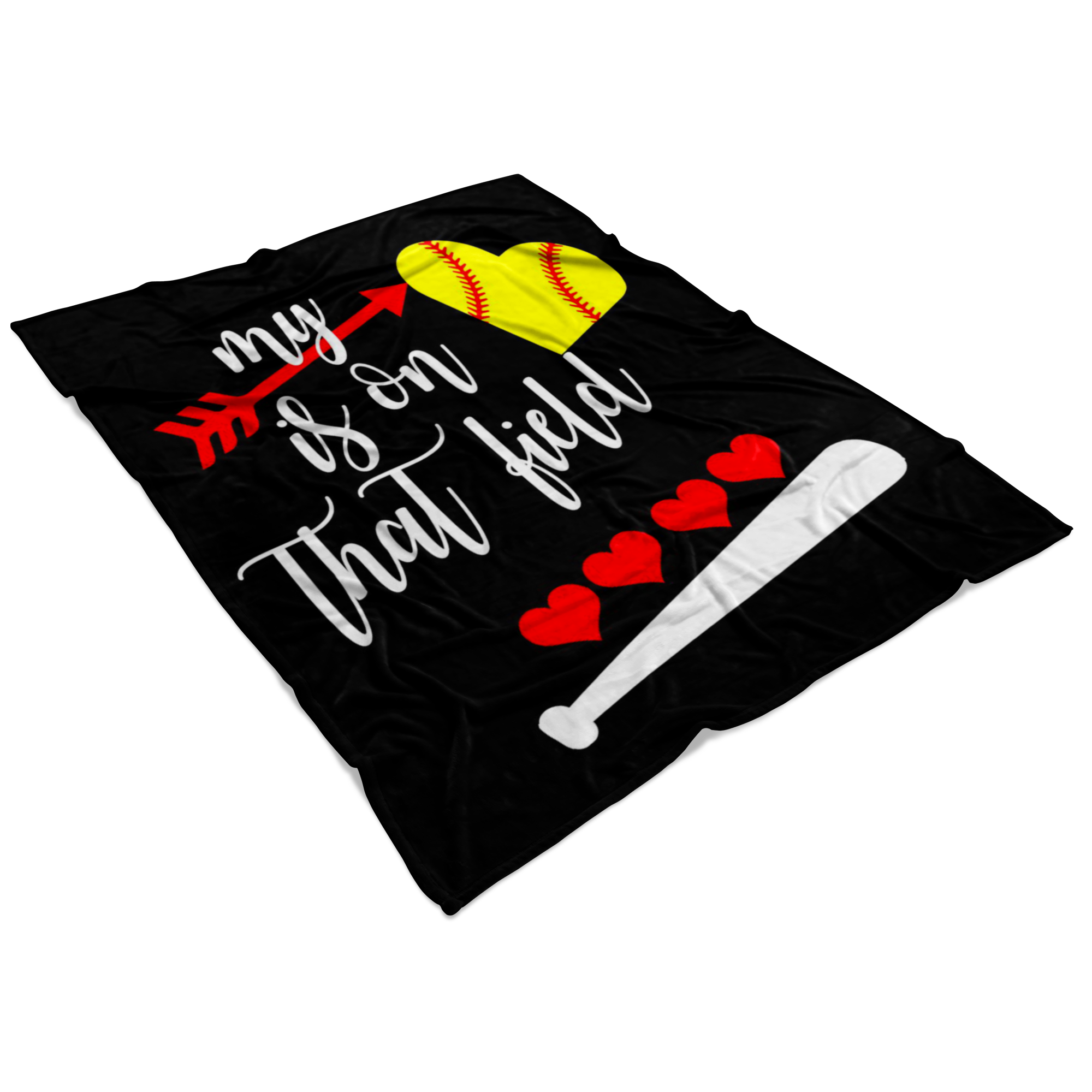 My Heart Softball Blanket